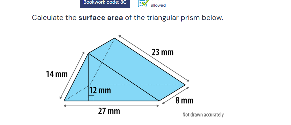 Calculate The Surface Area Of The Triangular StudyX