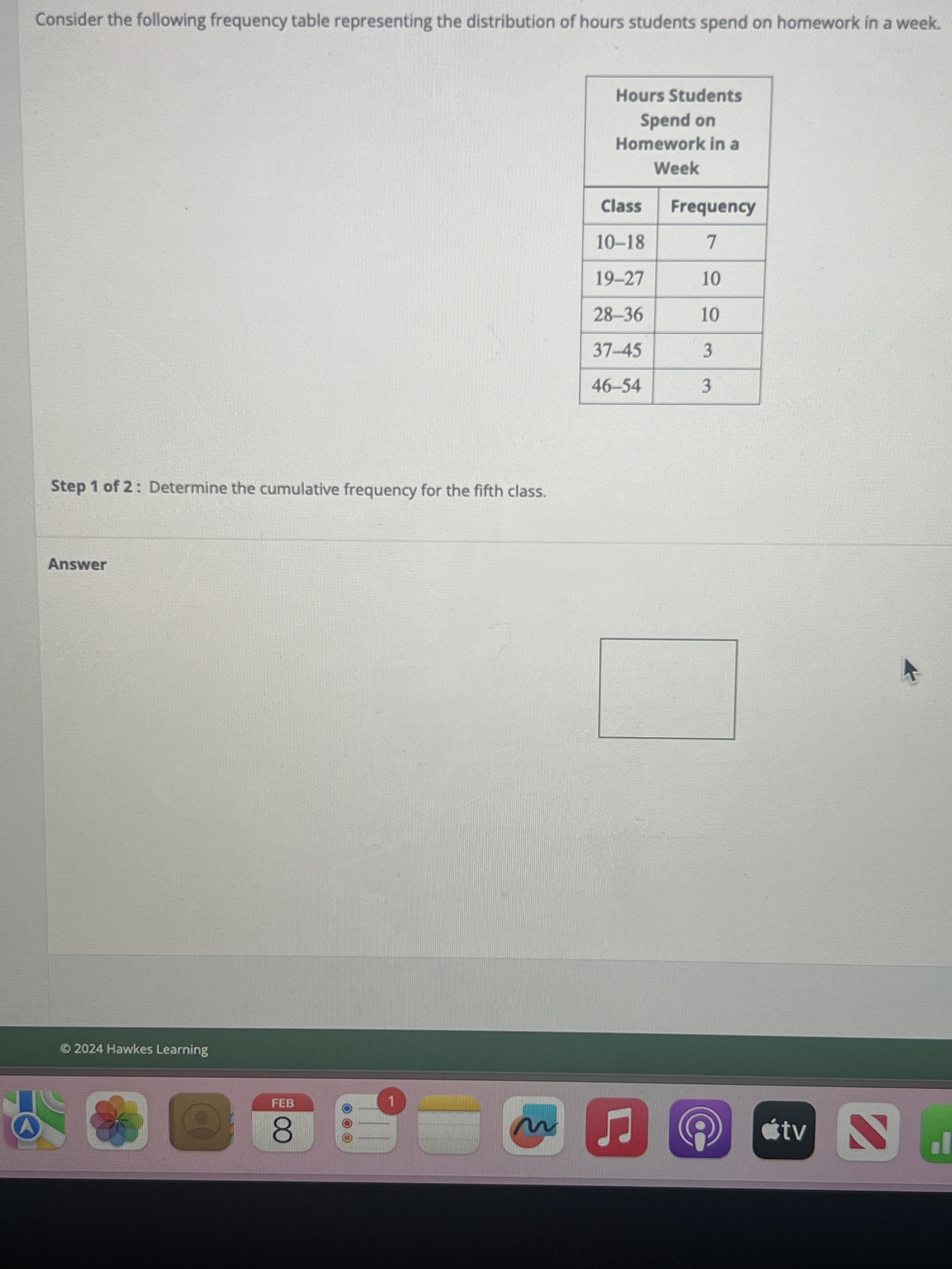 Consider the following frequency table | StudyX