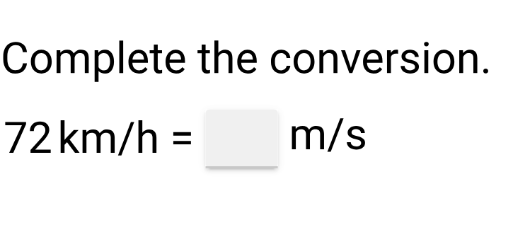 Convert km/h to m/s | StudyX