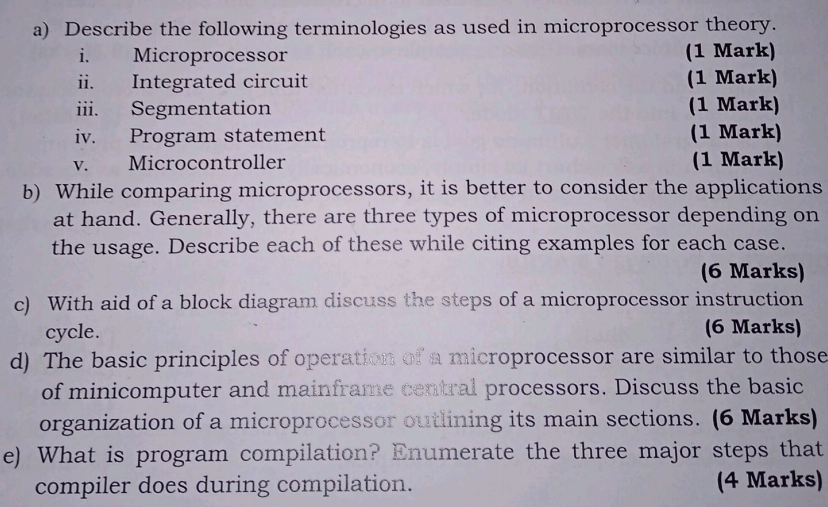 a) Describe the following terminologies as | StudyX