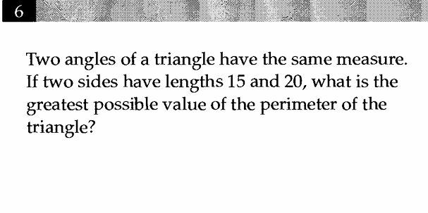 Triangle Same Length 6 Two angles of a triangle have the same | StudyX