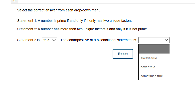 Select the correct answer from each | StudyX