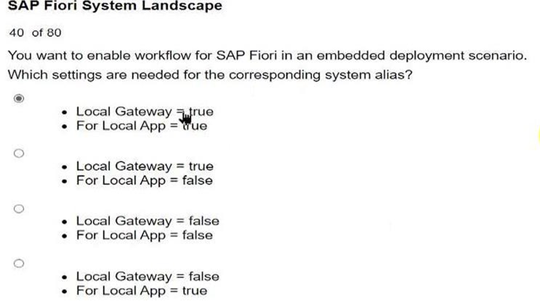 SAP Fiori System Landscape 40 of 80 You want | StudyX