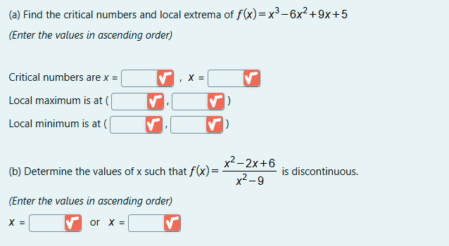 (a) Find the critical numbers and local | StudyX