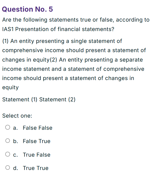 Are the following statements true or false, | StudyX