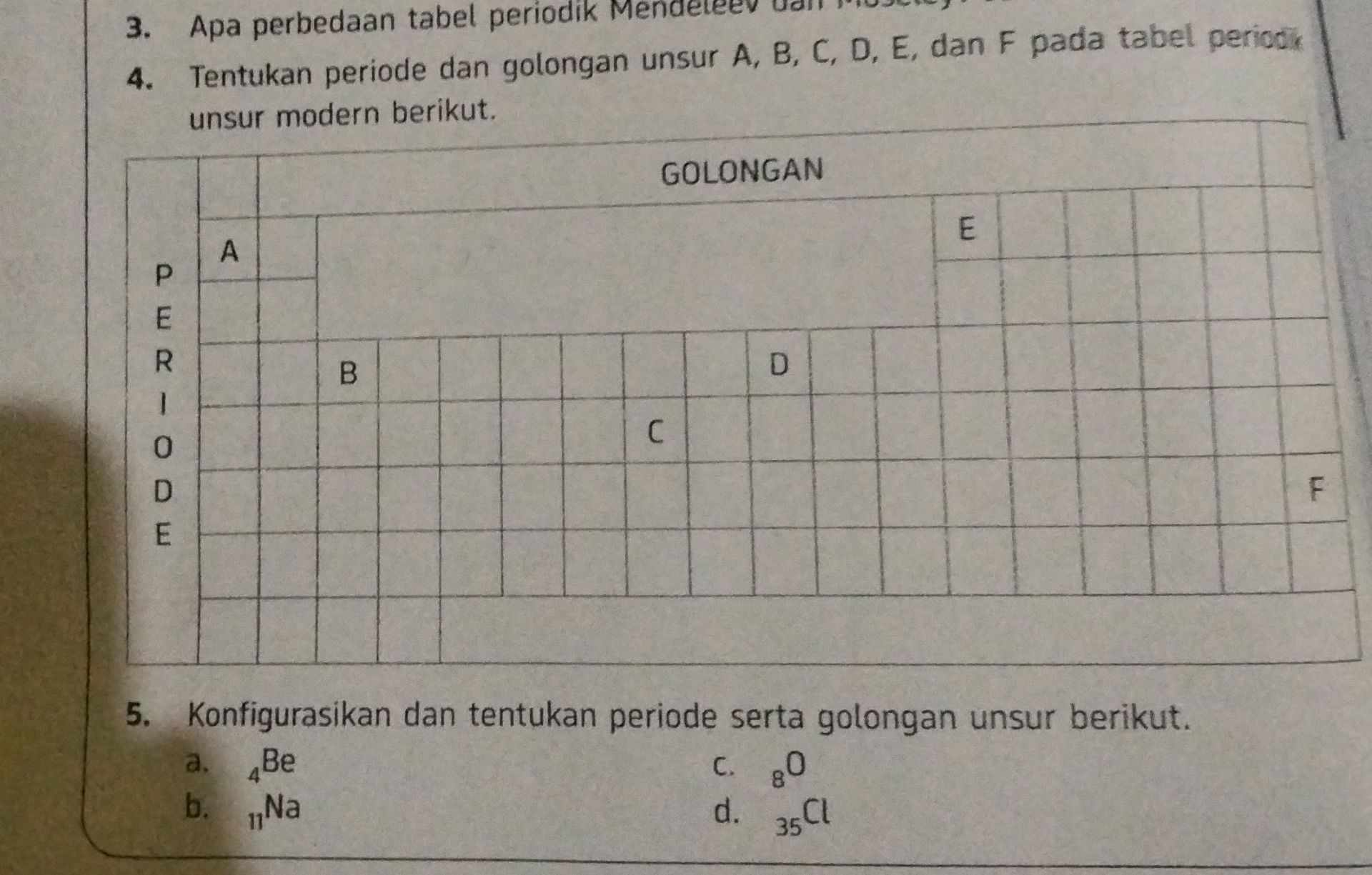 3. Apa perbedaan tabel periodik Mendeleev | StudyX