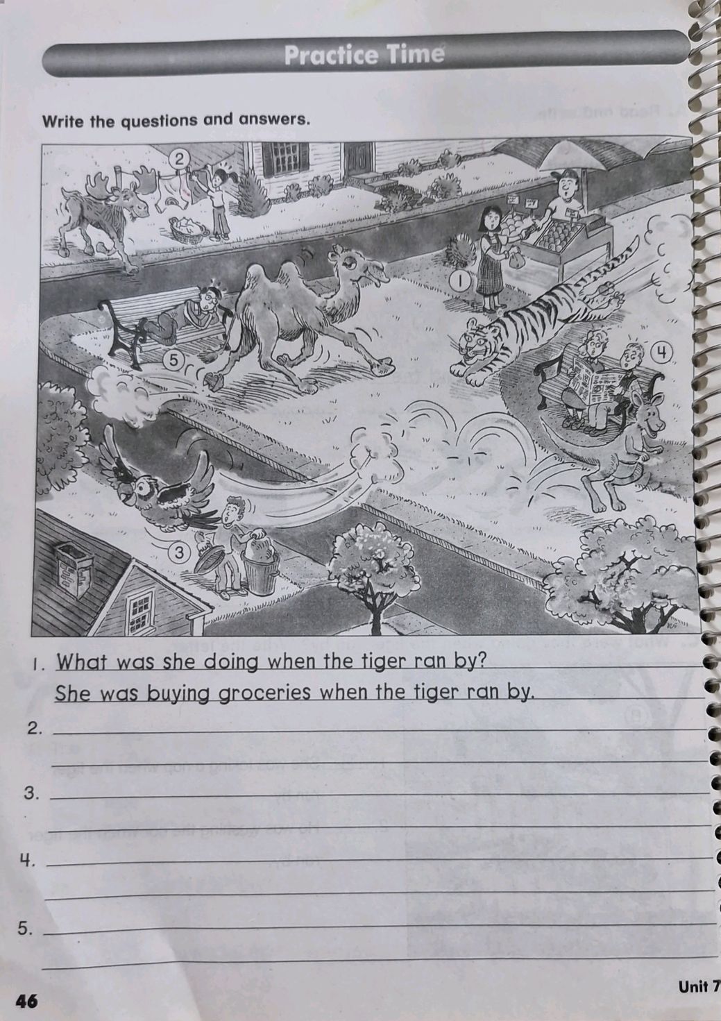 Write the questions and answers. 1. What was