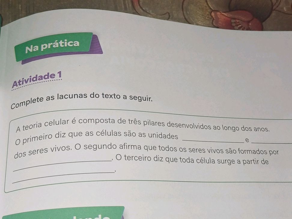 Na prática Atividade 1 Complete as lacunas | StudyX