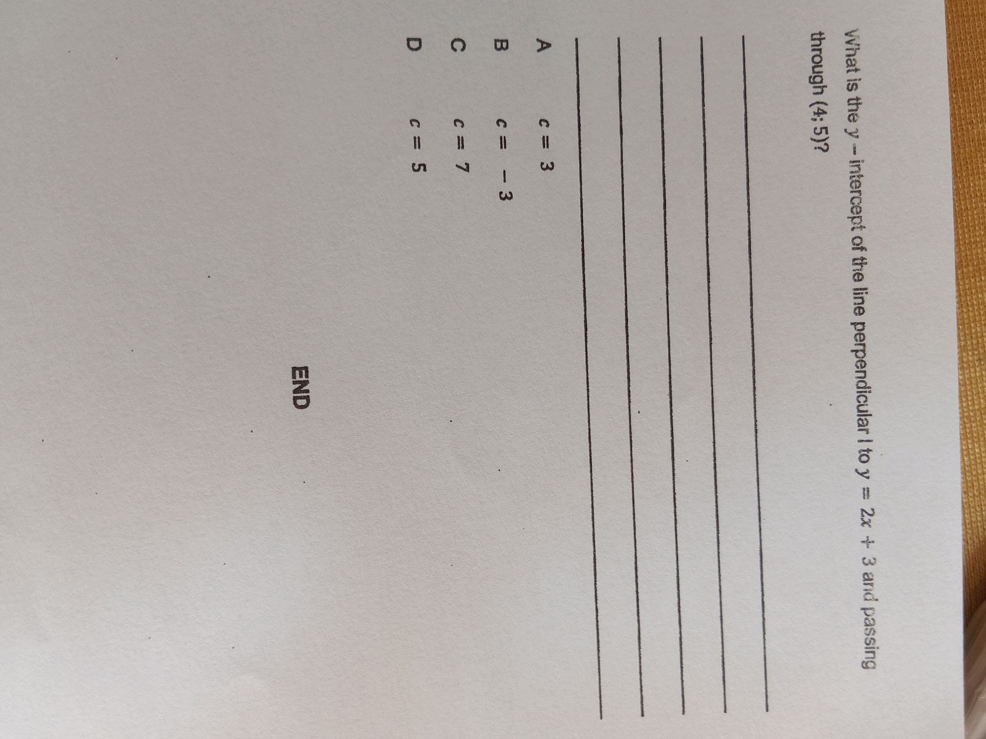 What is the y - intercept of the line | StudyX