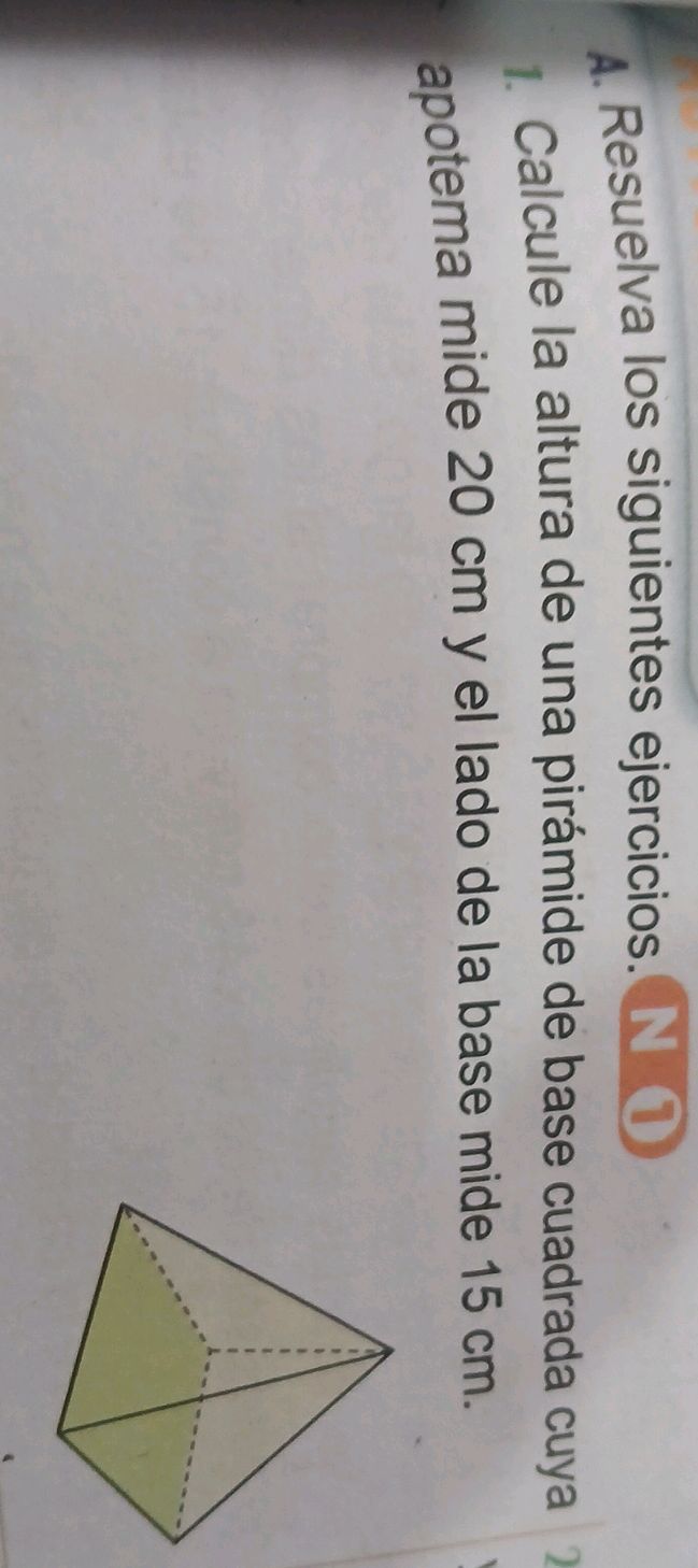 A. Resuelva los siguientes ejercicios. N 1 | StudyX