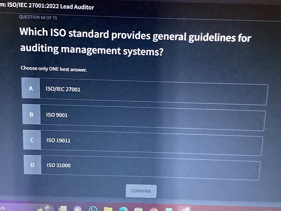 Question Iso m: ISO/IEC 27001:2022 Lead Auditor QUESTION | StudyX