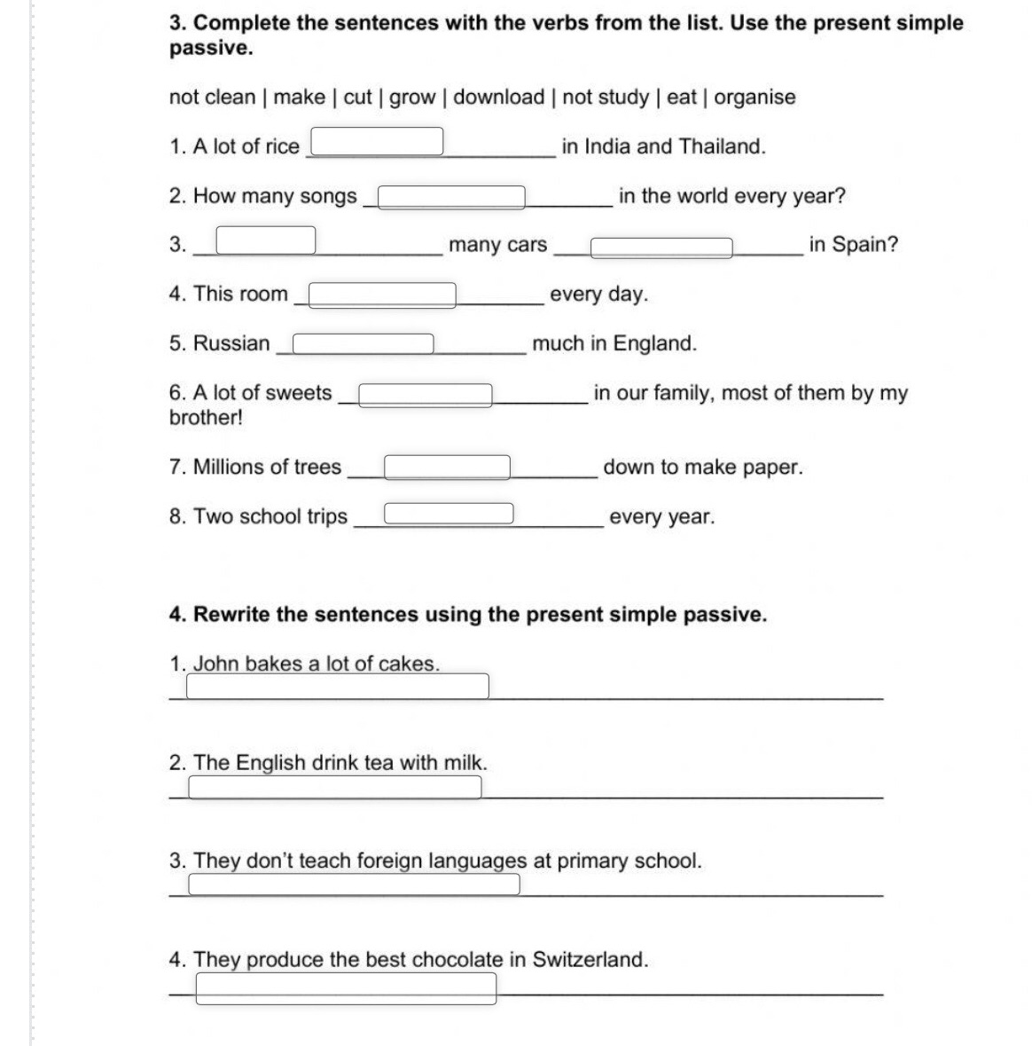 3. Complete the sentences with the verbs | StudyX
