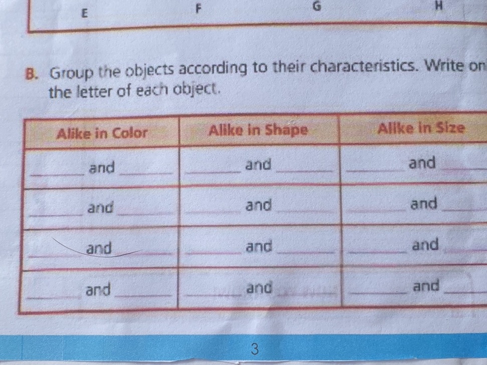 B. Group the objects according to their | StudyX