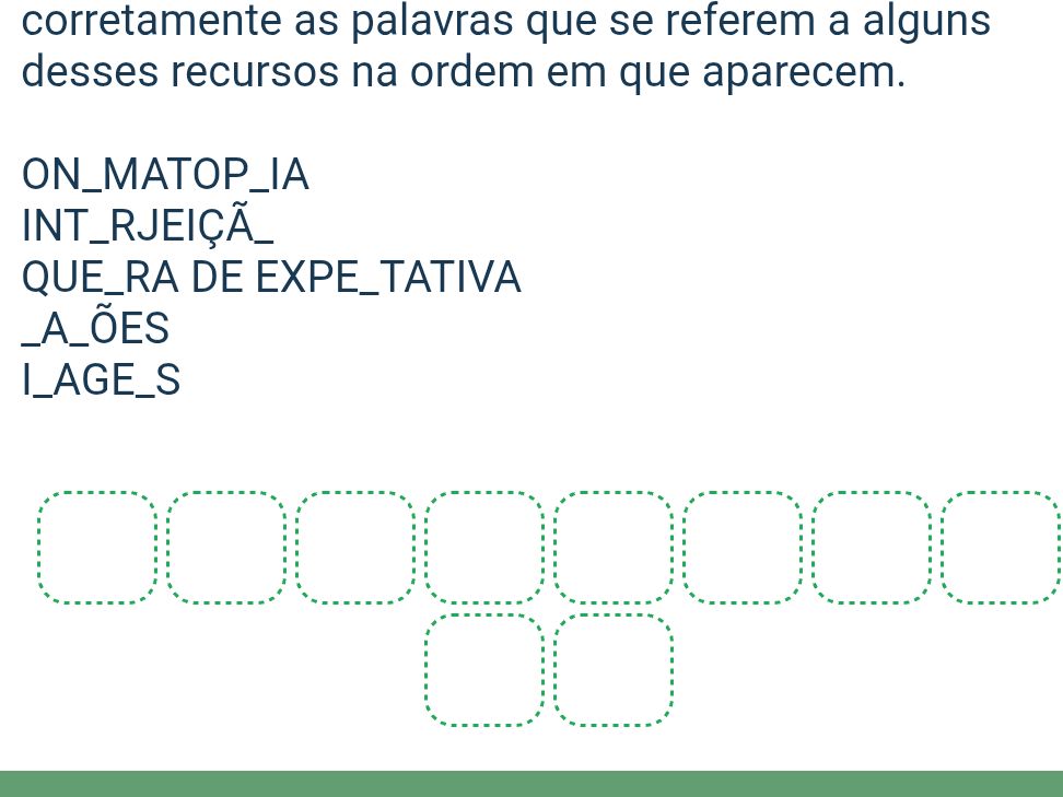corretamente as palavras que se referem a