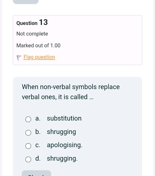 Question 13 Not complete Marked out of 1.00 | StudyX