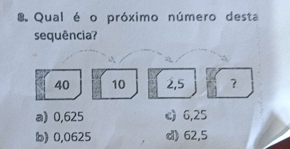 Qual é o próximo número desta sequência? 40