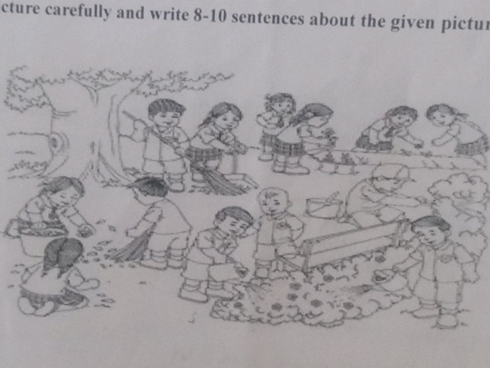 Look at the picture carefully and write 8-10