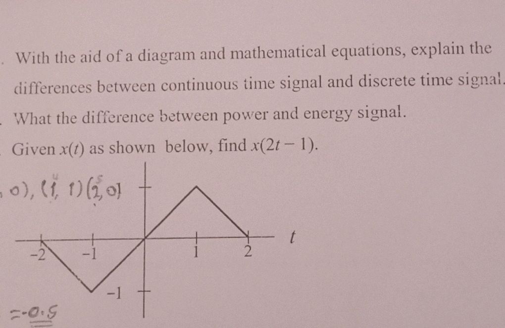 With the aid of a diagram and mathematical