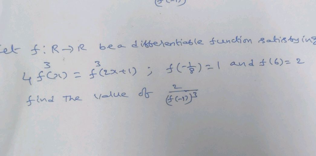 Let $f: R R$ be a differentiable function