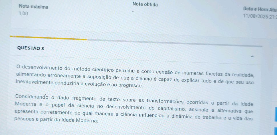 QUESTÃO 3 O desenvolvimento do método | StudyX