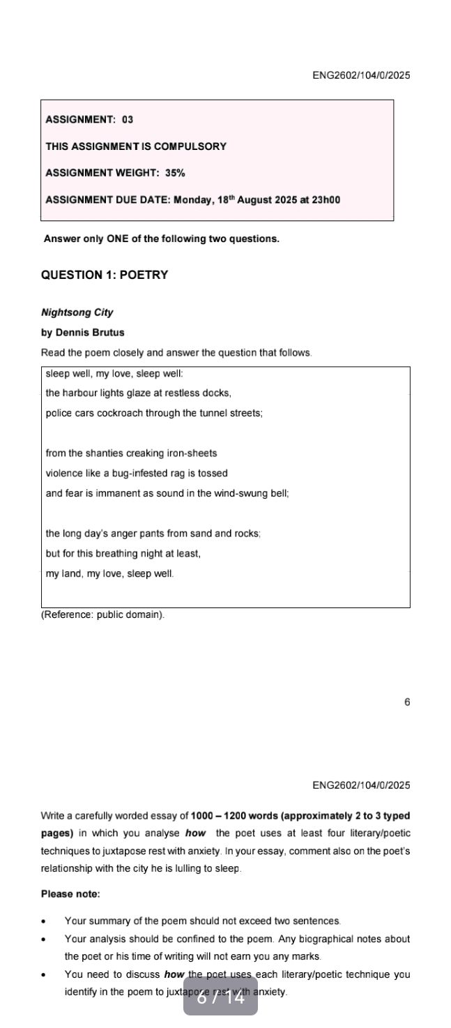 ENG2602/104/0/2025 ASSIGNMENT: 03 THIS | StudyX