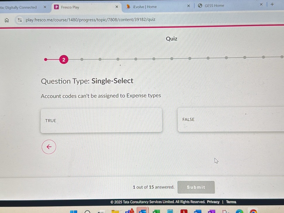 Account codes can't be assigned to Expense