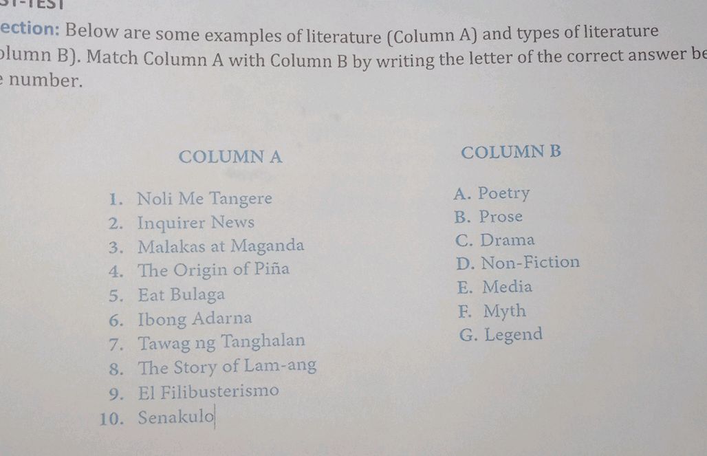 Below are some examples of literature