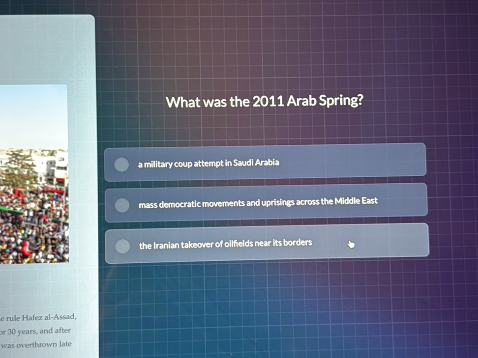 What was the 2011 Arab Spring? a military