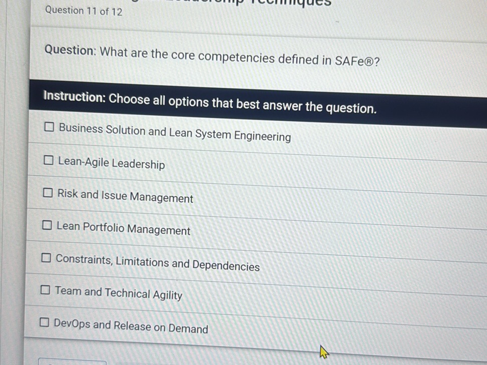 Question 11 of 12 Question: What are the | StudyX