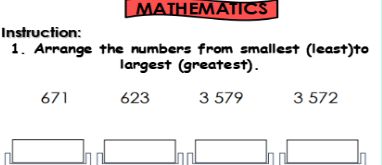 MATHEMATICS Instruction: 1. Arrange the | StudyX