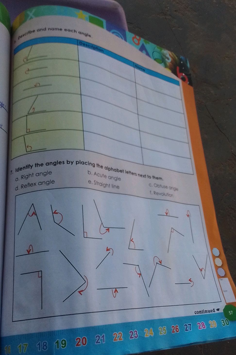 Describe and name each angle. 7. Identify | StudyX