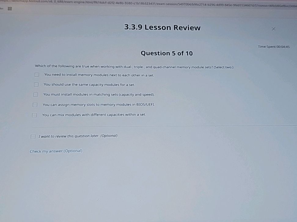 3.3.9 Lesson Review Time Spent 00:04:45