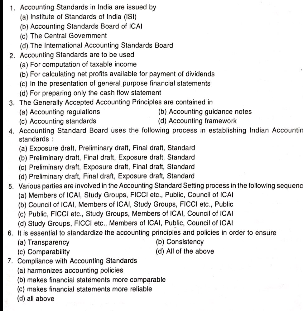 Accounting Standards in India are issued by