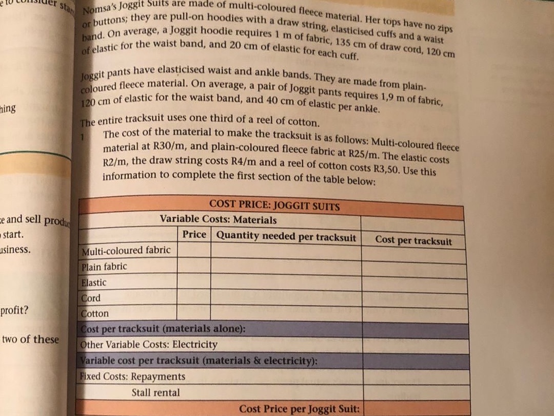 The cost of the material to make the
