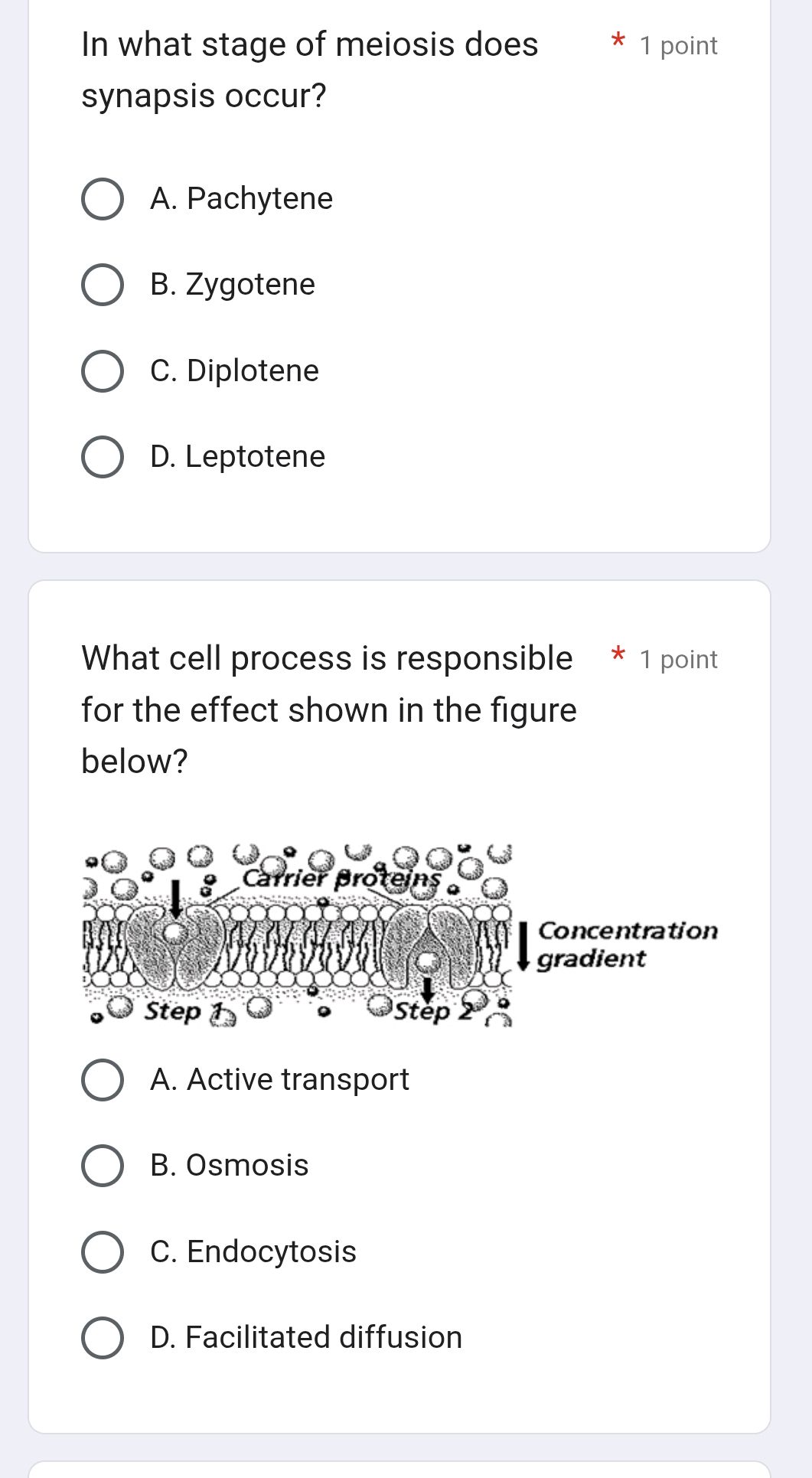 In what stage of meiosis does synapsis | StudyX