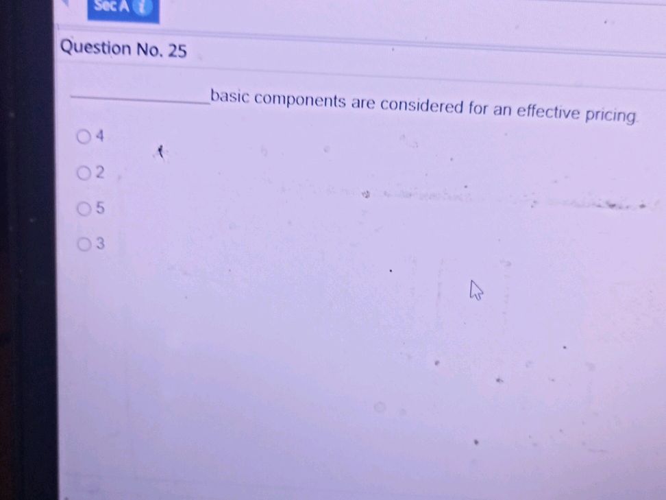 Question No. 25 basic components are