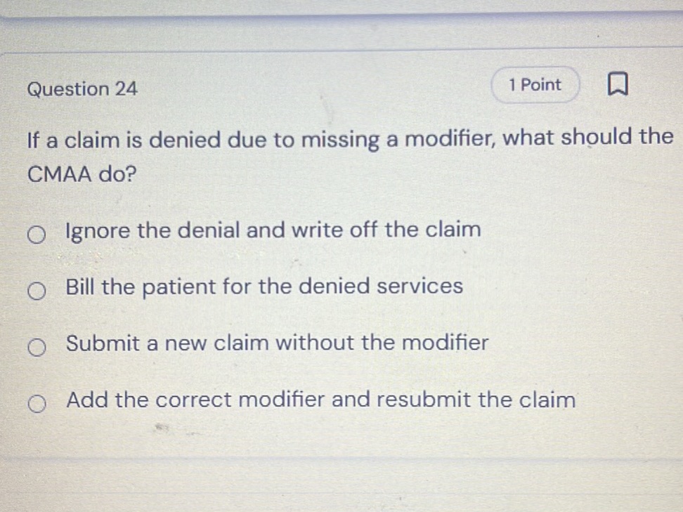 If a claim is denied due to missing a