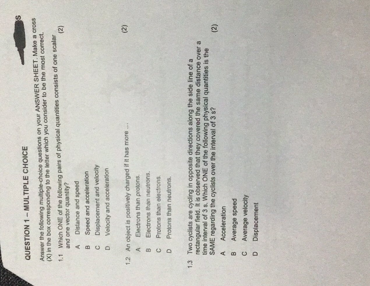 QUESTION 1 - MULTIPLE CHOICE Answer the | StudyX