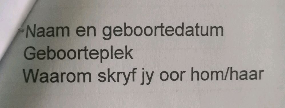 Geboortedatum Naam en geboortedatum Geboorteplek Waarom | StudyX