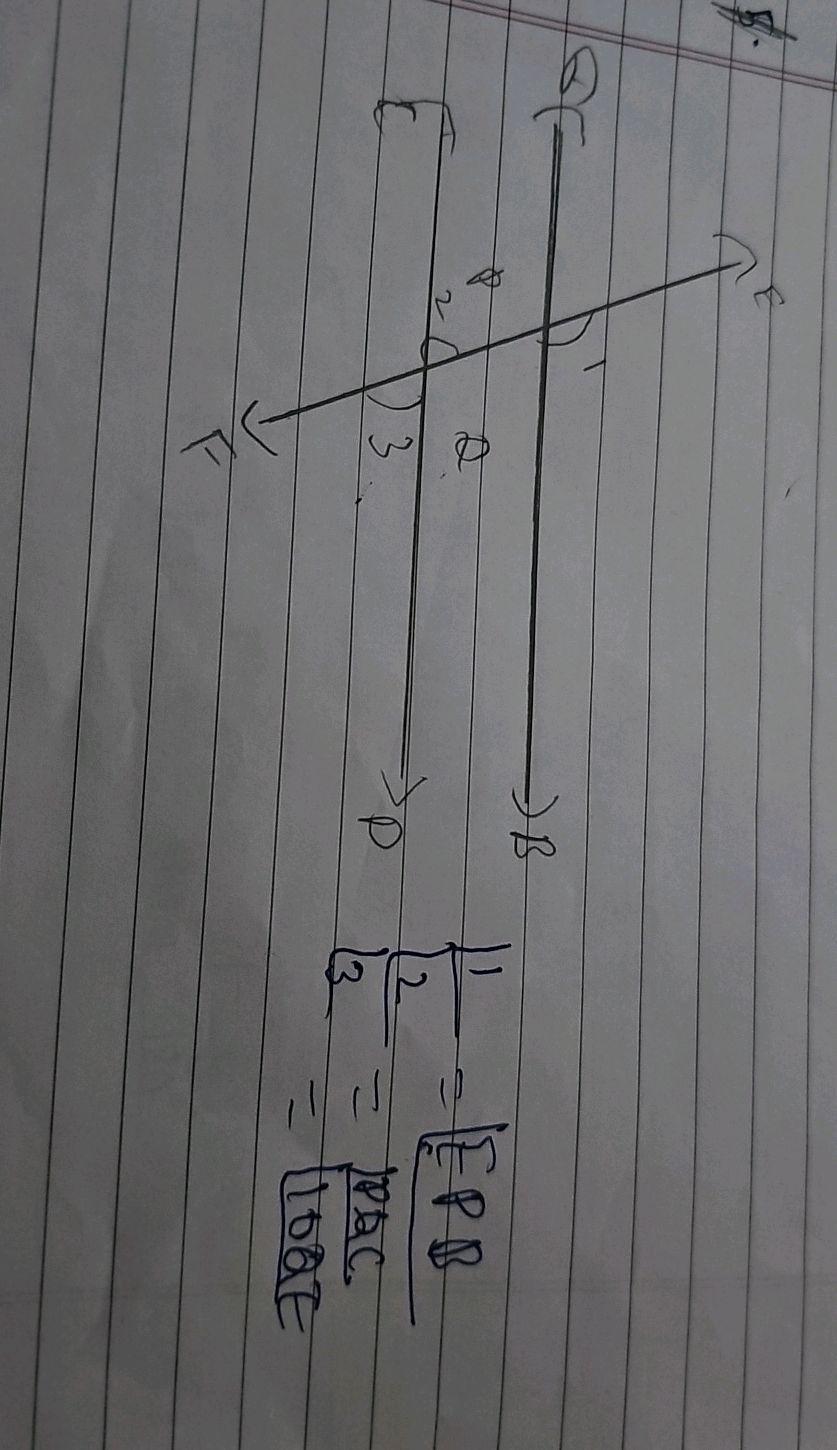 In the given figure, lines AB and EF are | StudyX