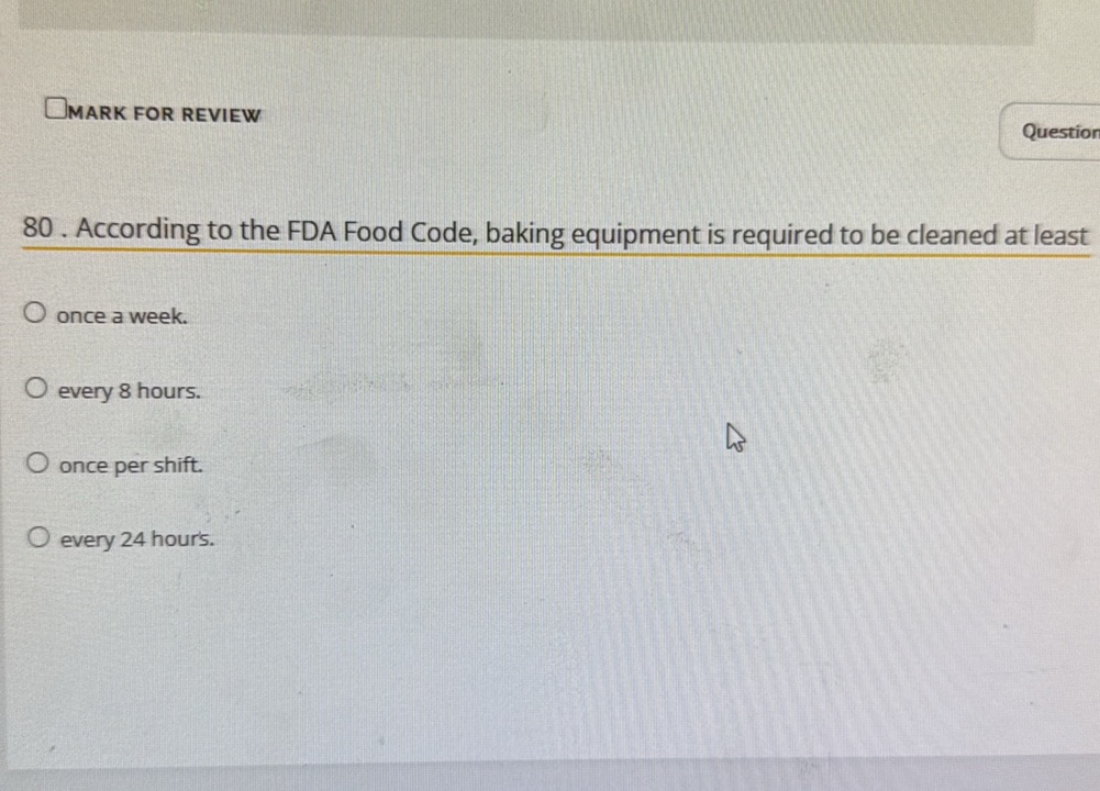 MARK FOR REVIEW Question 80. According to
