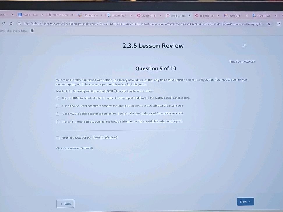 2.3.5 Lesson Review Time Spent 00:04-53