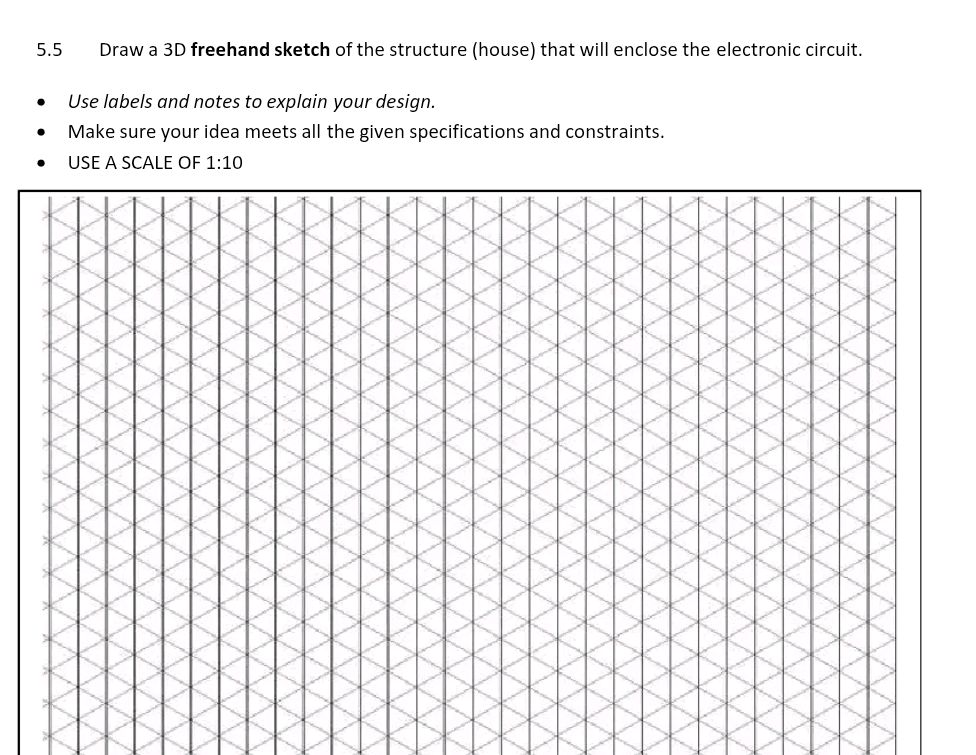 5.5 Draw a 3D freehand sketch of the | StudyX