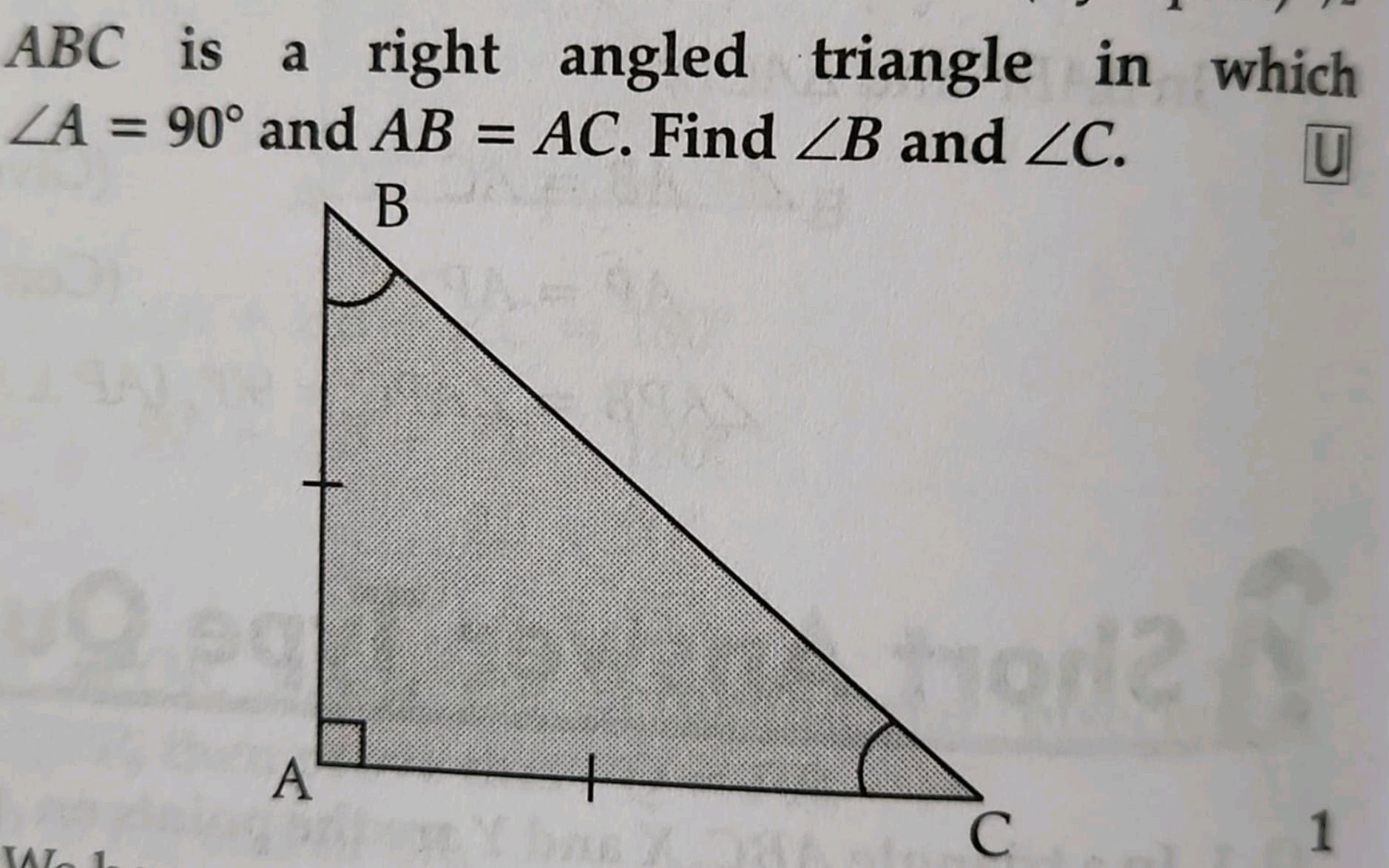 ABC is a right angled triangle in which $ A | StudyX