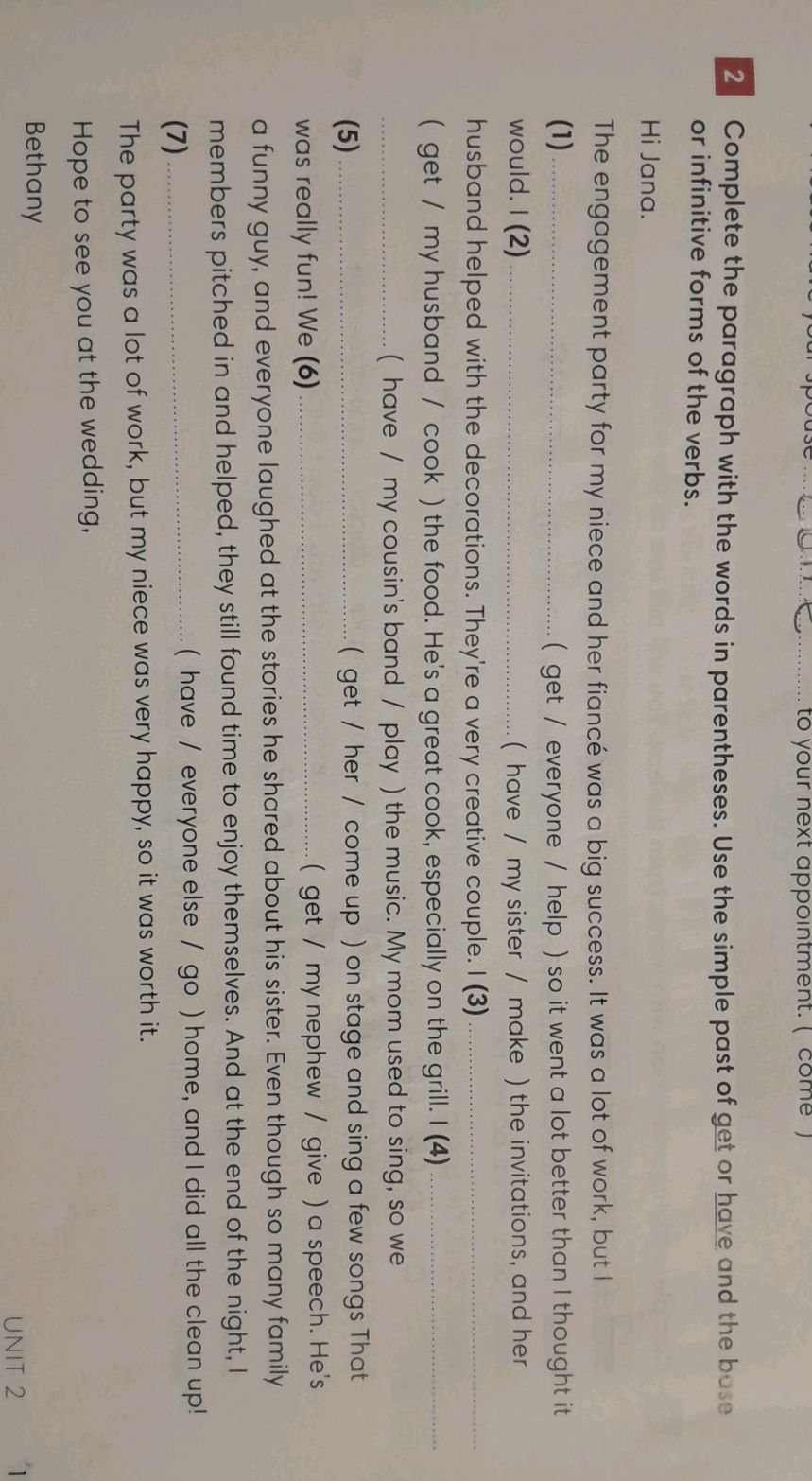 2 Complete the paragraph with the words in | StudyX