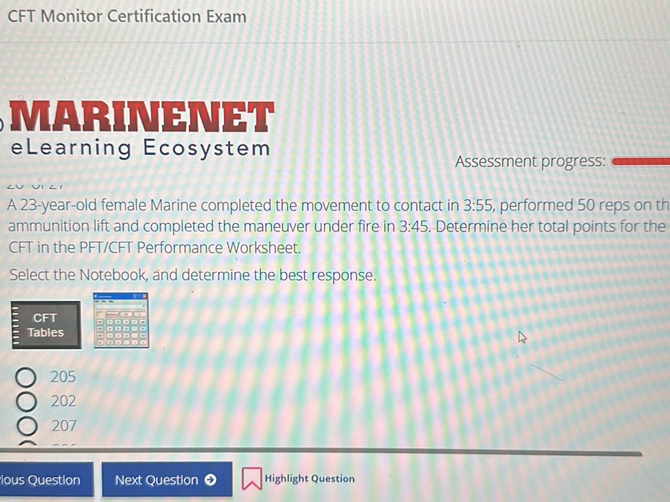 A 23-year-old female Marine completed the | StudyX