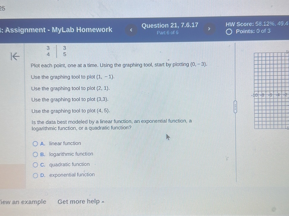 Plot each point, one at a time. Using the | StudyX