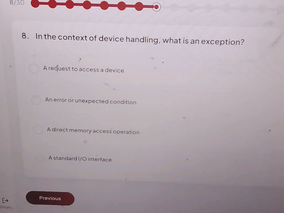 In the context of device handling, what is