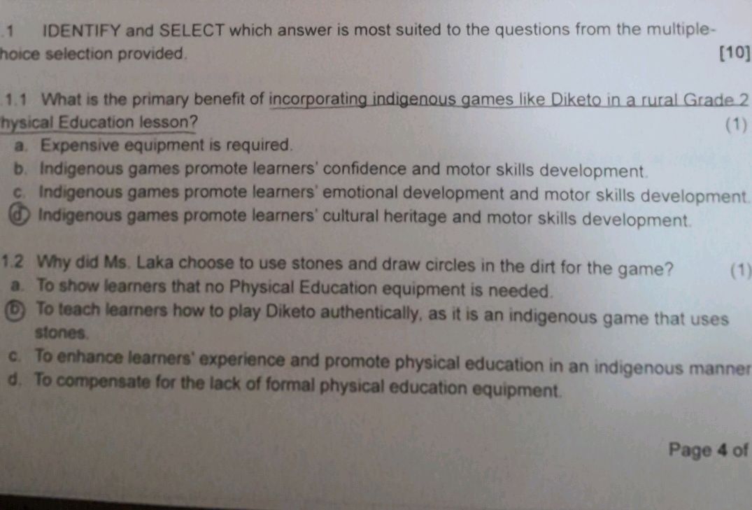 1. IDENTIFY and SELECT which answer is most | StudyX