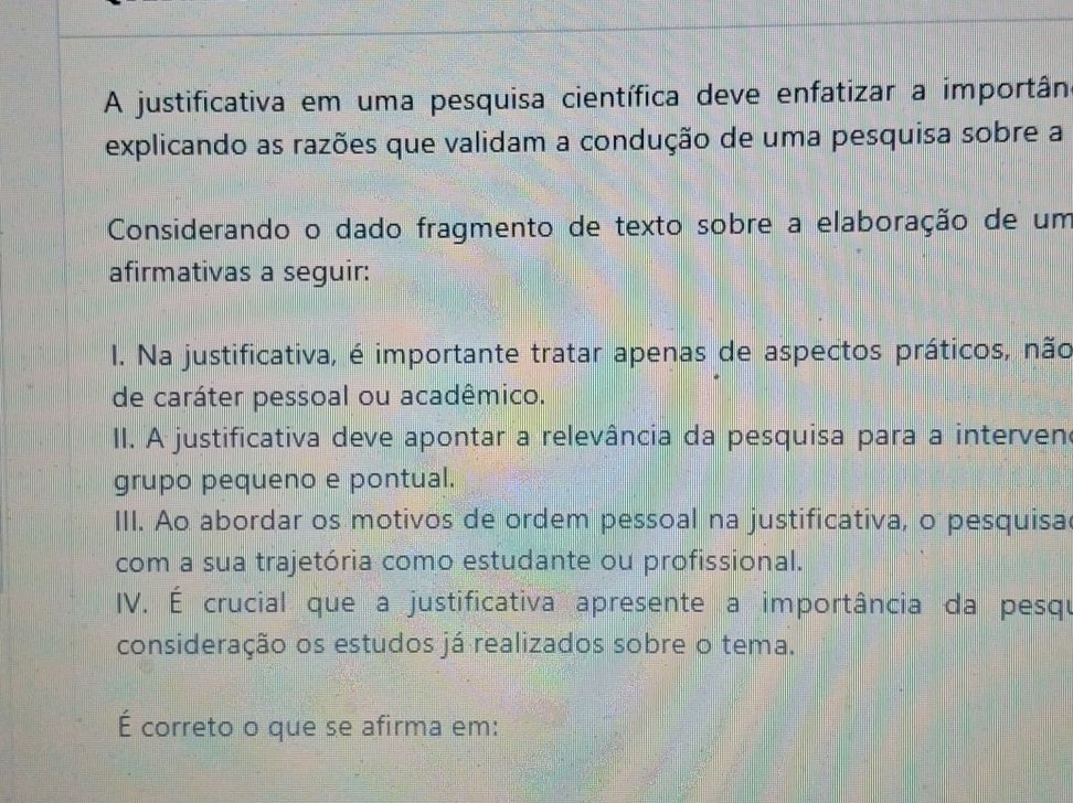 A justificativa em uma pesquisa científica